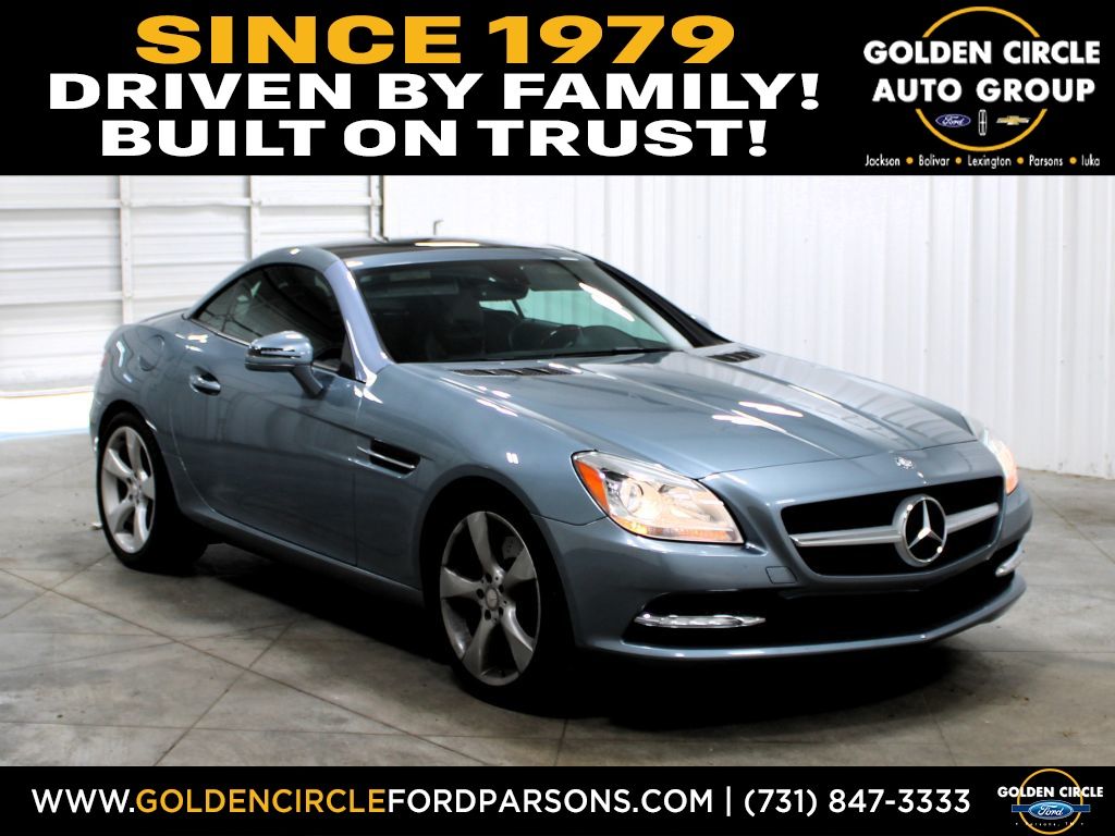 Lunar Blue Metallic 2012 Mercedes-Benz SLK Convertible Rear-Wheel Drive 7-Speed Automatic