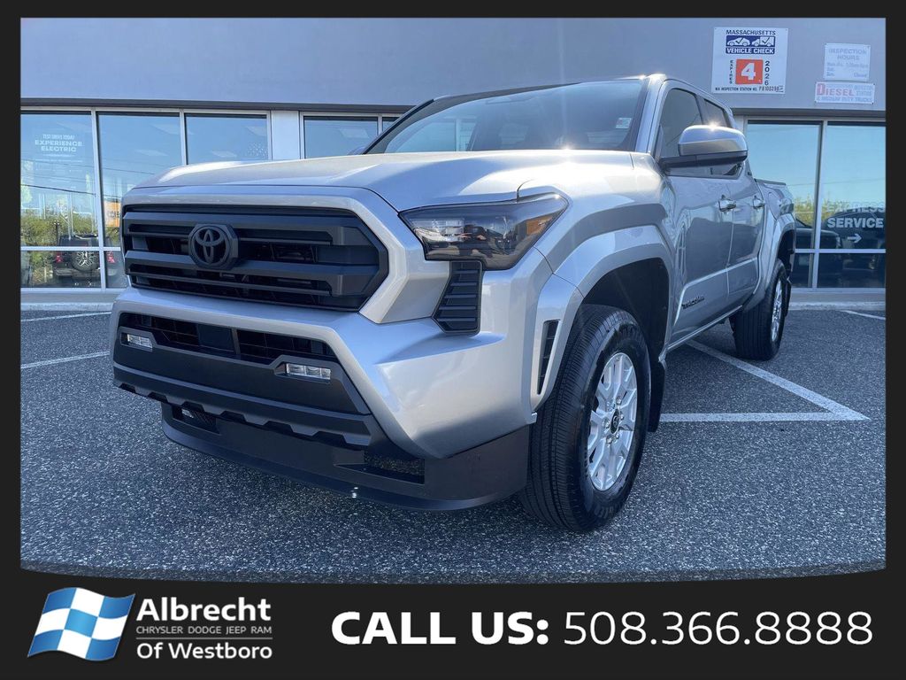 Celestial Silver Metallic 2025 Toyota Tacoma SR5 Double Cab 4WD Pickup Truck Four-Wheel Drive 8-Speed Automatic