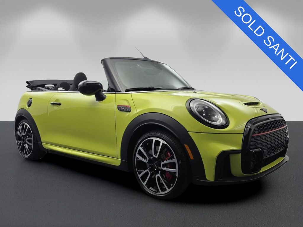 Zesty Yellow 2022 MINI Cooper John Cooper Works Convertible FWD Convertible Front-Wheel Drive 8-Speed Automatic