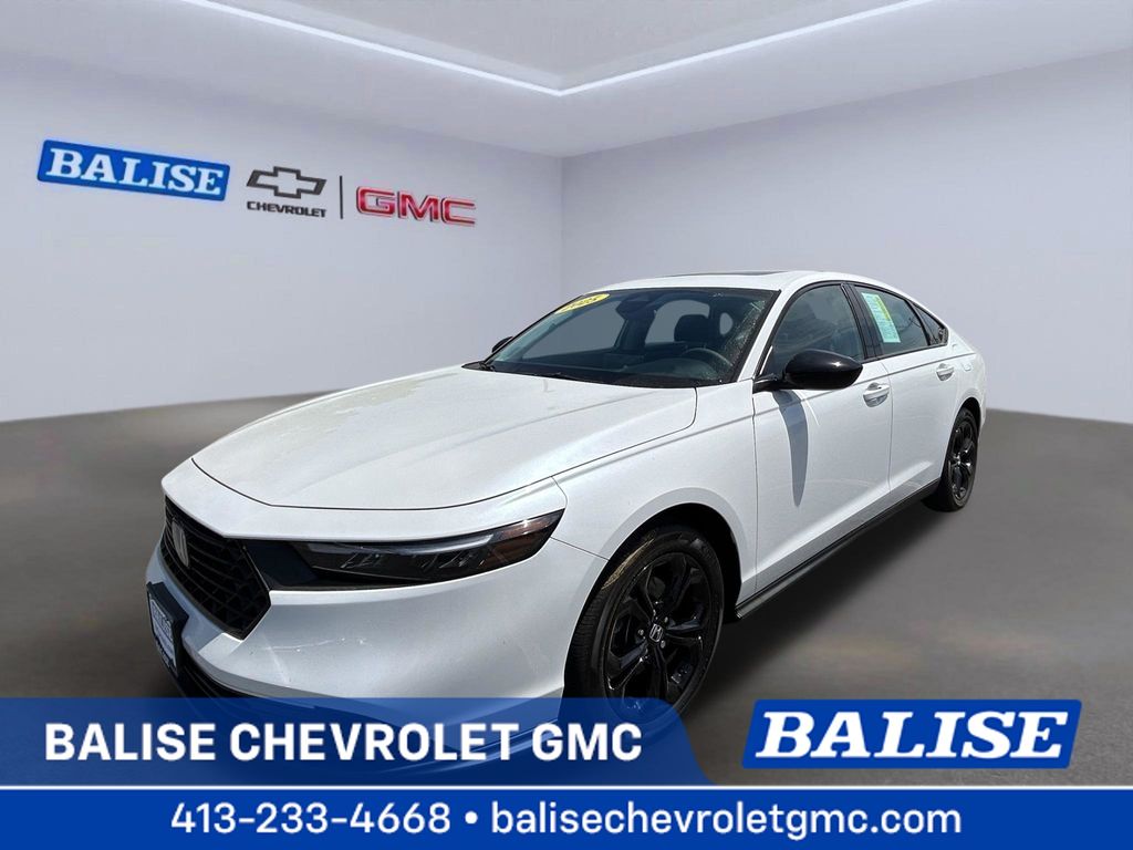Platinum White Pearl 2025 Honda Accord Sedan Front-Wheel Drive Continuously Variable Transmission