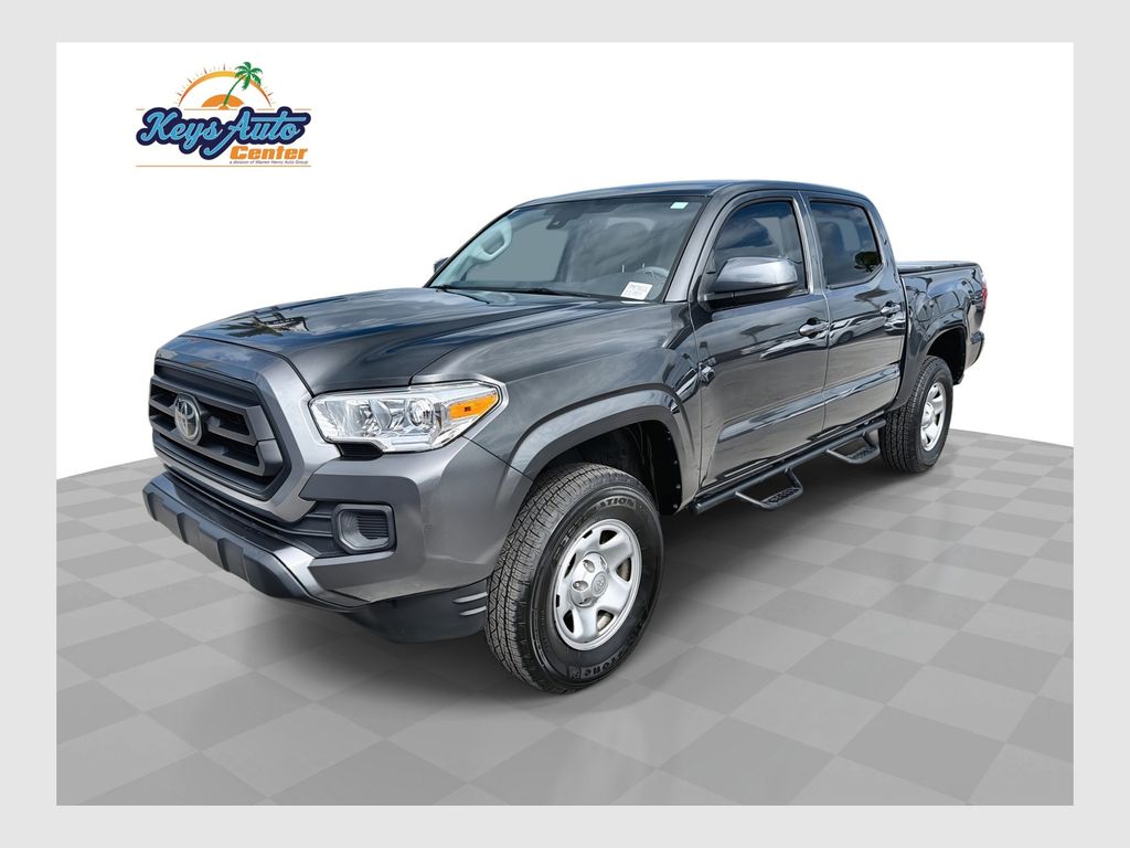 Magnetic Gray Metallic 2023 Toyota Tacoma SR V6 Double Cab 4WD Pickup Truck Four-Wheel Drive 6-Speed Automatic