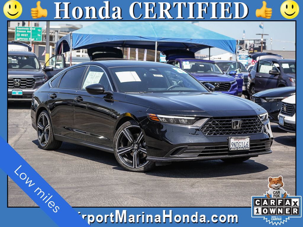 CRYSTAL BLACK PEARL 2024 Honda Accord Hybrid Sedan Front-Wheel Drive Continuously Variable Transmission