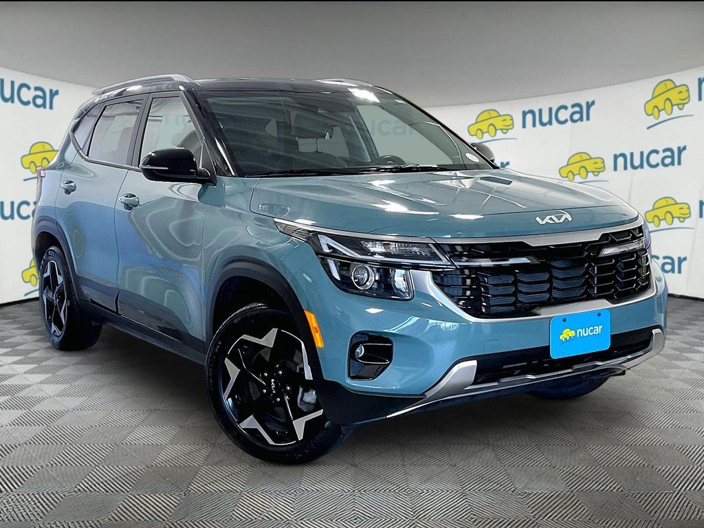 Pluton Blue/Black Roof 2025 Kia Seltos SUV / Crossover All-Wheel Drive Continuously Variable Transmission