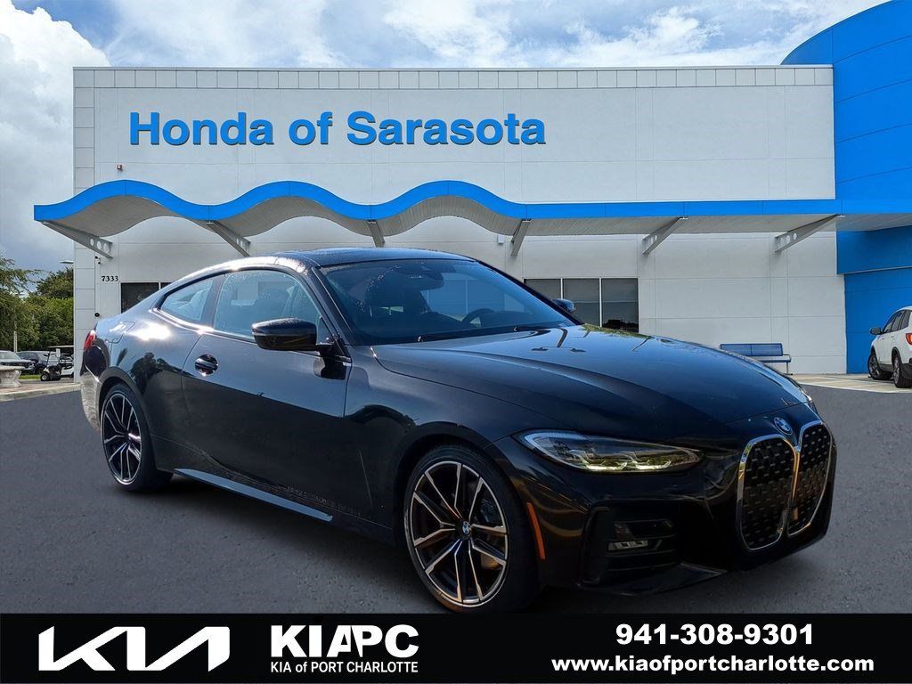 Black Sapphire Metallic 2021 BMW 4 Series 430i Coupe RWD Coupe Rear-Wheel Drive 8-Speed Automatic