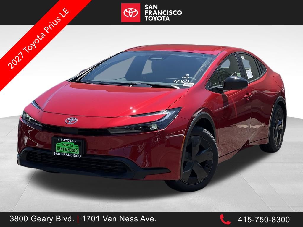 Red 2027 Toyota Prius Hatchback Front-Wheel Drive 