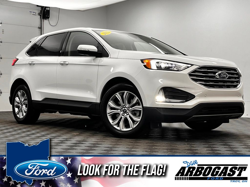 White Metallic 2022 Ford Edge Titanium AWD SUV / Crossover All-Wheel Drive 8-Speed Automatic