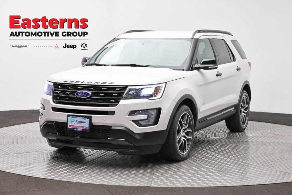 White Platinum Clearcoat Metallic 2017 Ford Explorer SUV / Crossover All-Wheel Drive 6-Speed Automatic