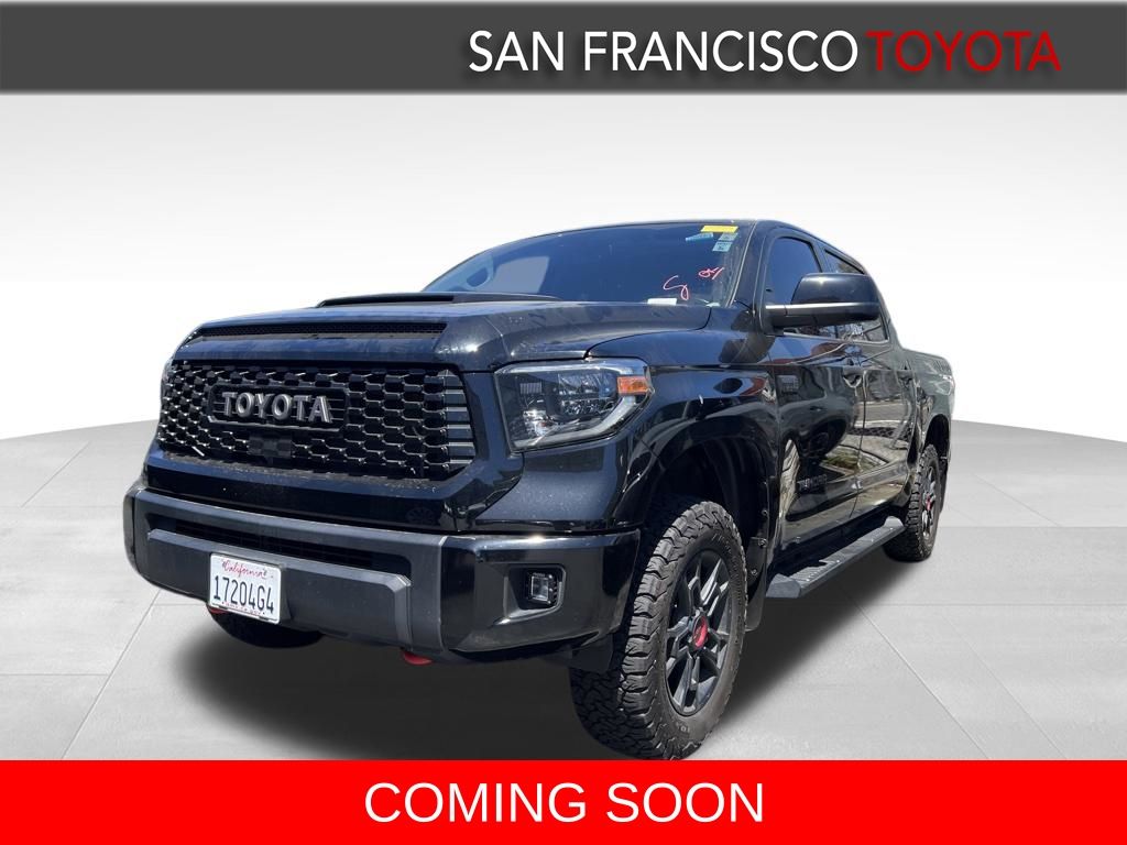 Midnight Black Metallic 2021 Toyota Tundra TRD Pro CrewMax 4WD Pickup Truck Four-Wheel Drive 6-Speed Automatic