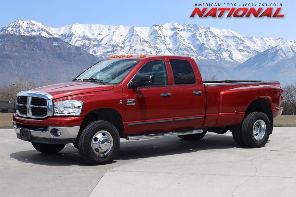Inferno Red Crystal Pearl 2007 Dodge RAM 3500 Pickup Truck Four-Wheel Drive 6-Speed Automatic