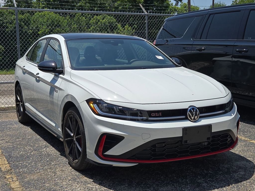 Pure White 2025 Volkswagen Jetta GLI Autobahn FWD Sedan Front-Wheel Drive 6-Speed Manual