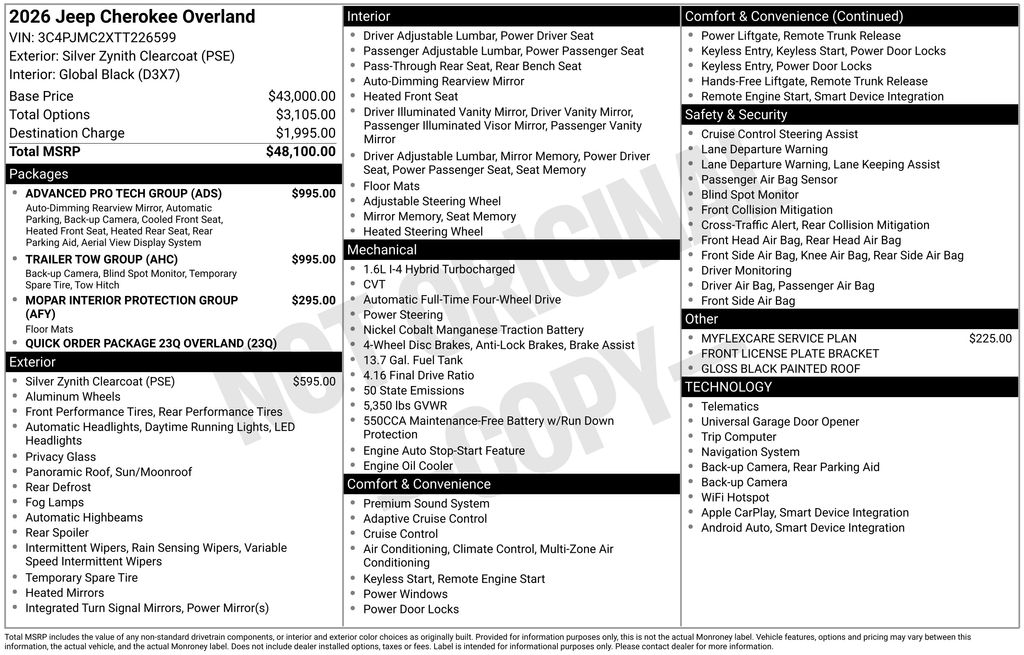 New 2026 Silver Jeep Overland image 6