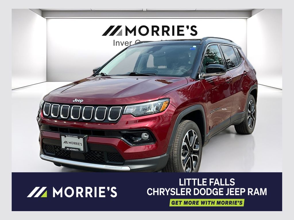 Velvet Red Pearlcoat 2022 Jeep Compass Limited 4WD SUV / Crossover Four-Wheel Drive 9-Speed Automatic