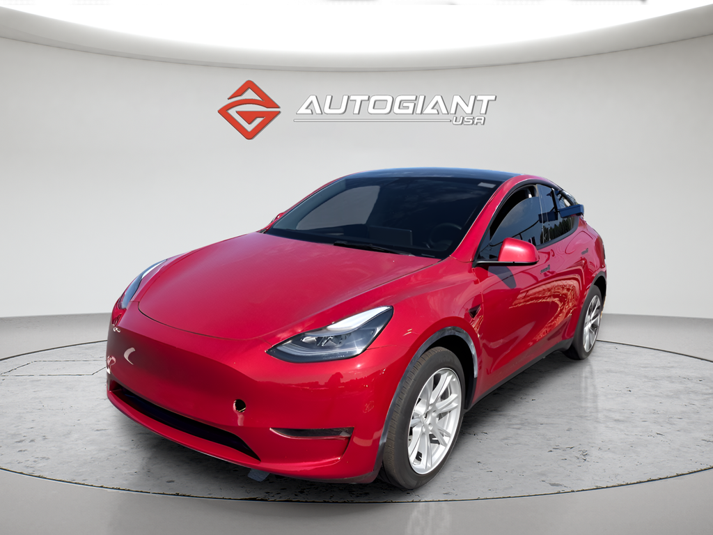 Red Multi-Coat 2023 Tesla Model Y SUV / Crossover All-Wheel Drive 1-Speed Automatic