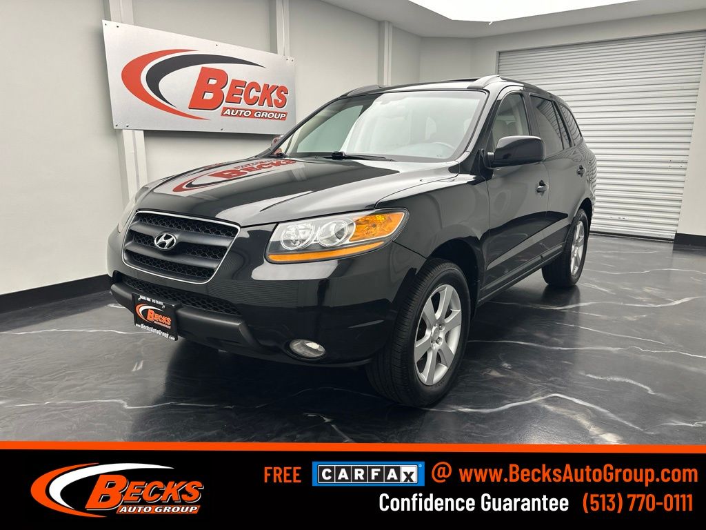 Ebony Black 2009 Hyundai Santa Fe 3.3L SE AWD SUV / Crossover All-Wheel Drive 5-Speed Automatic