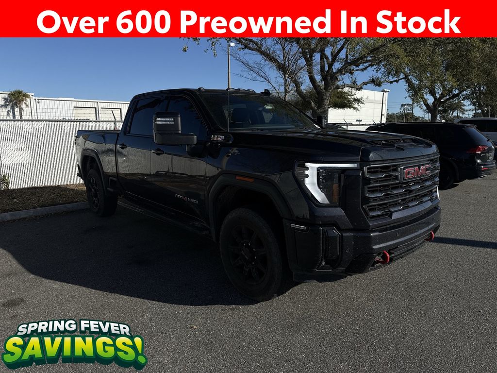 Titanium Rush Metallic 2025 GMC Sierra 2500HD AT4 Crew Cab 4WD Pickup Truck Four-Wheel Drive Automatic