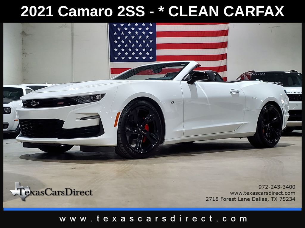 Summit White 2021 Chevrolet Camaro Convertible Rear-Wheel Drive Automatic