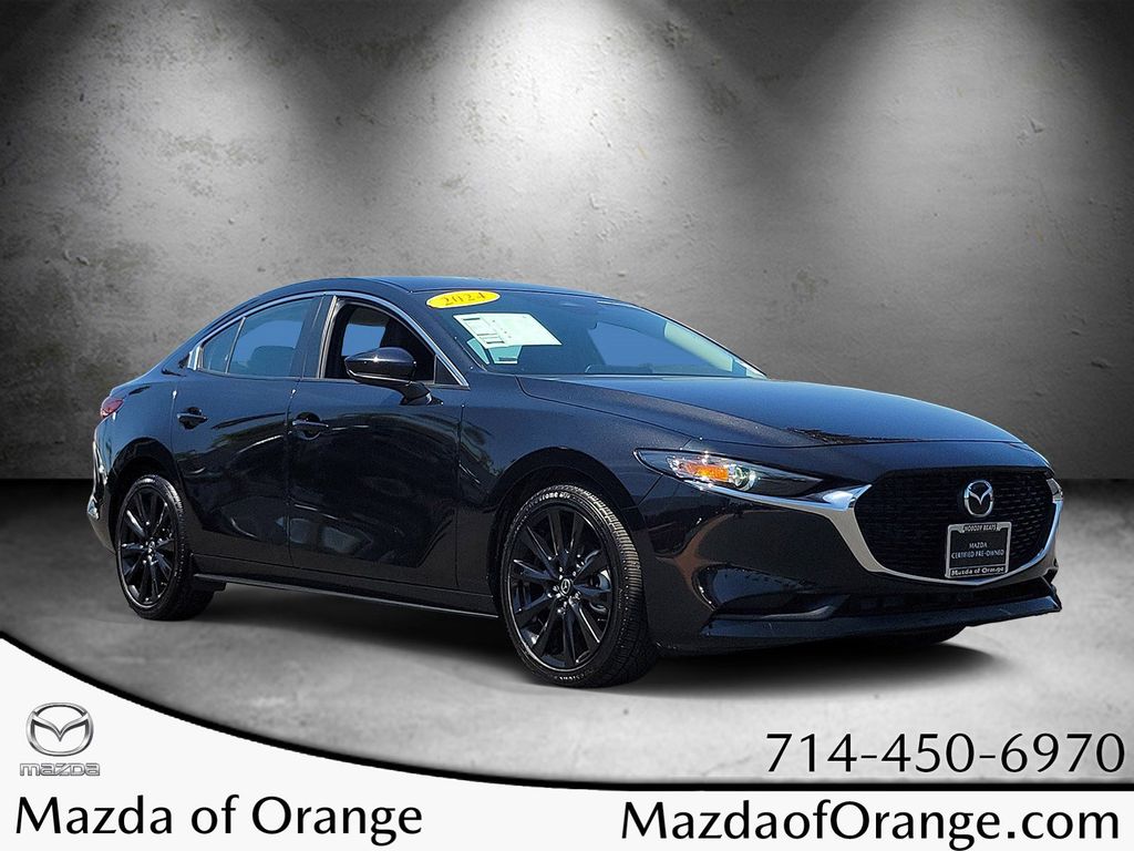 Jet Black Mica 2024 Mazda MAZDA3 Sedan Front-Wheel Drive 6-Speed Automatic