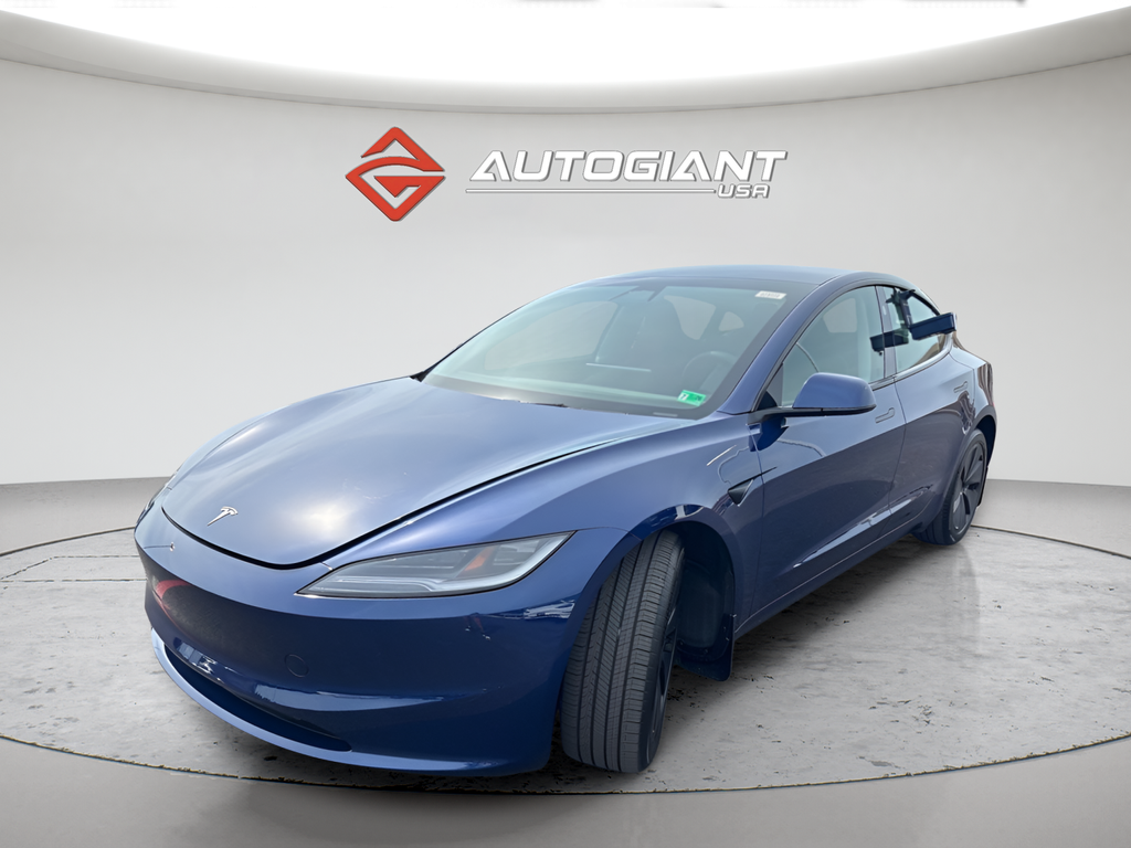 Deep Blue Metallic 2025 Tesla Model 3 Sedan All-Wheel Drive 1-Speed Automatic