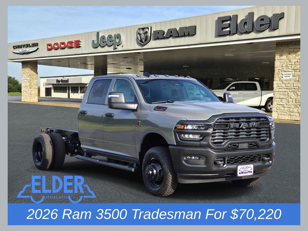 Gray Clearcoat 2026 RAM 3500 Chassis Pickup Truck Four-Wheel Drive 8-Speed Automatic