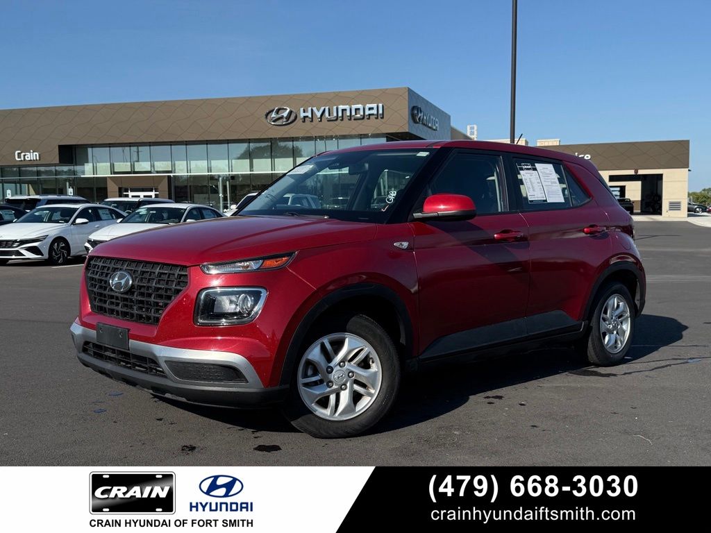 Scarlet Red 2023 Hyundai Venue SUV / Crossover Front-Wheel Drive Continuously Variable Transmission