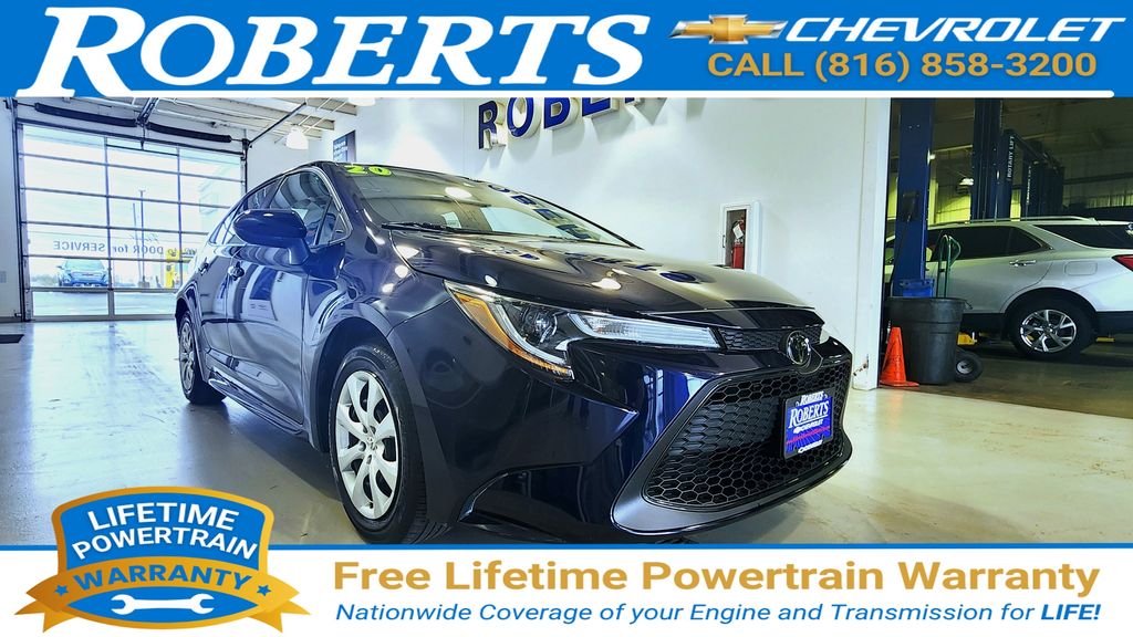 Blue 2020 Toyota Corolla LE FWD Sedan Front-Wheel Drive Continuously Variable Transmission