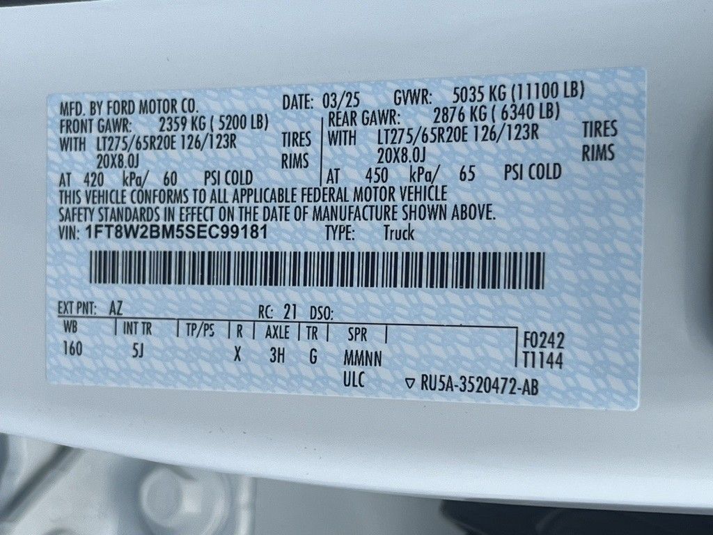 2025 Ford F-250SD Lariat White at Walterboro Ford