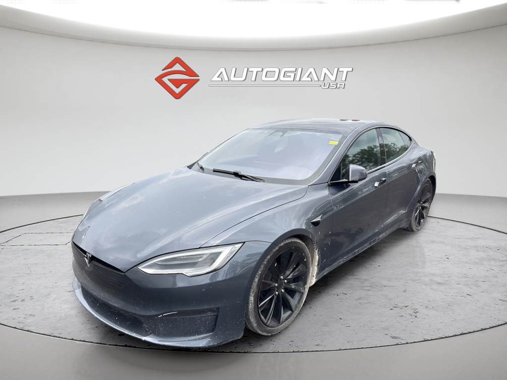 Gray 2022 Tesla Model S Sedan All-Wheel Drive 1-Speed Automatic