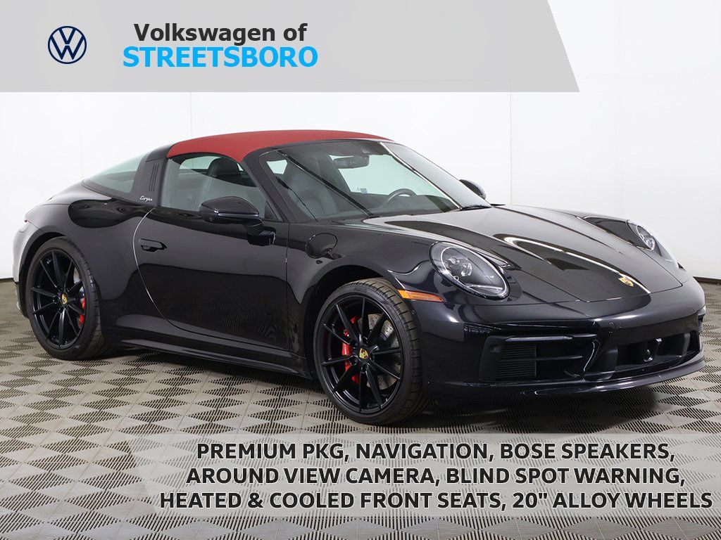 Black 2022 Porsche 911 Convertible All-Wheel Drive 8-Speed Automatic