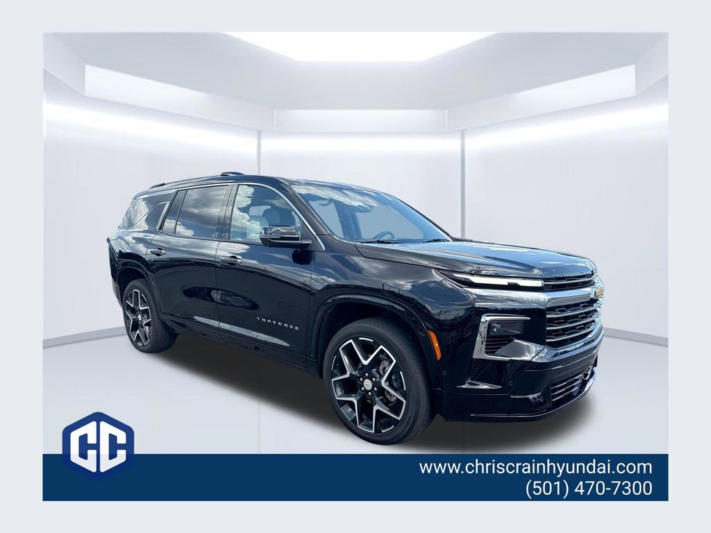 Black Metallic 2025 Chevrolet Traverse SUV / Crossover Four-Wheel Drive 8-Speed Automatic