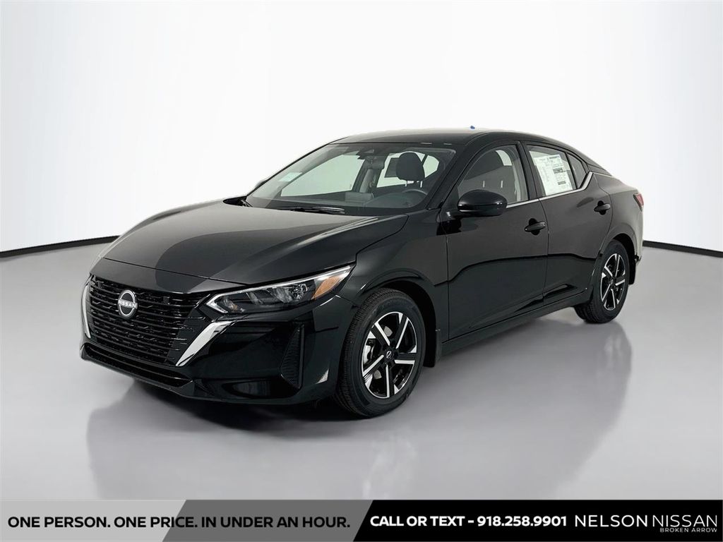 Super Black 2025 Nissan Sentra Sedan Front-Wheel Drive Continuously Variable Transmission