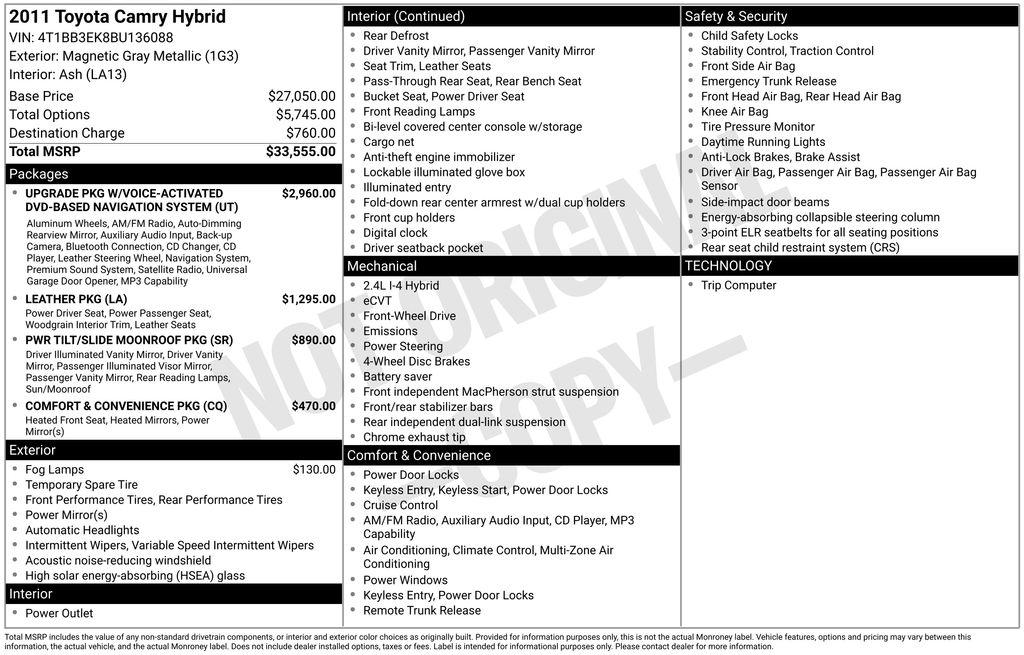 Used 2011 Gray Toyota Base image 5
