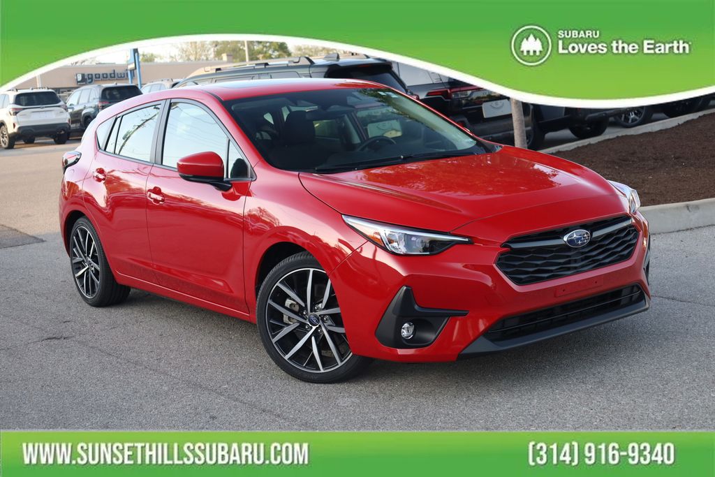 Pure Red 2026 Subaru Impreza Sport AWD Wagon All-Wheel Drive Continuously Variable Transmission