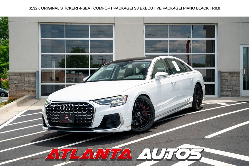 Glacier White Metallic 2023 Audi S8 4.0T quattro Sedan All-Wheel Drive 8-Speed Automatic