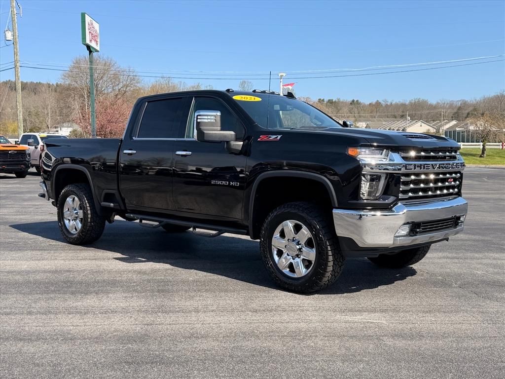 Black 2021 Chevrolet Silverado 2500HD LTZ Crew Cab 4WD Pickup Truck Four-Wheel Drive 6-Speed Automatic