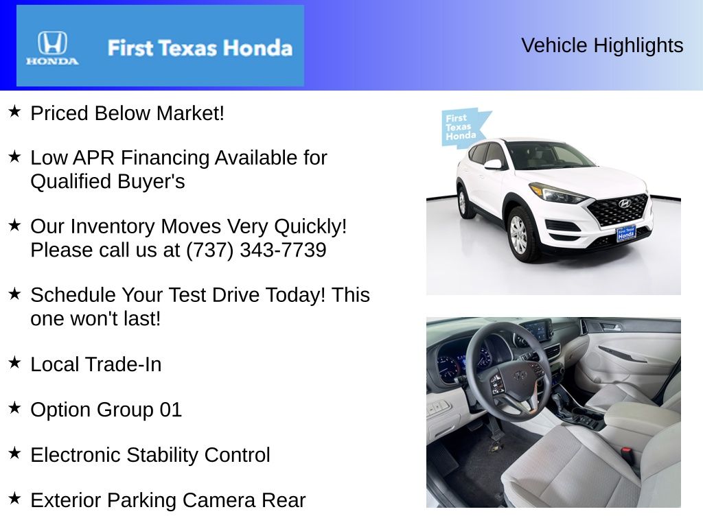 Used Car 2019 Hyundai Tucson  Se For Sale Under $15,000 In Austin, Texas
