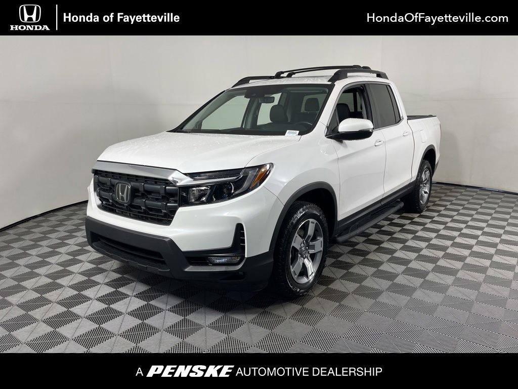 Platinum White Pearl 2025 Honda Ridgeline RTL AWD Pickup Truck All-Wheel Drive 9-Speed Automatic