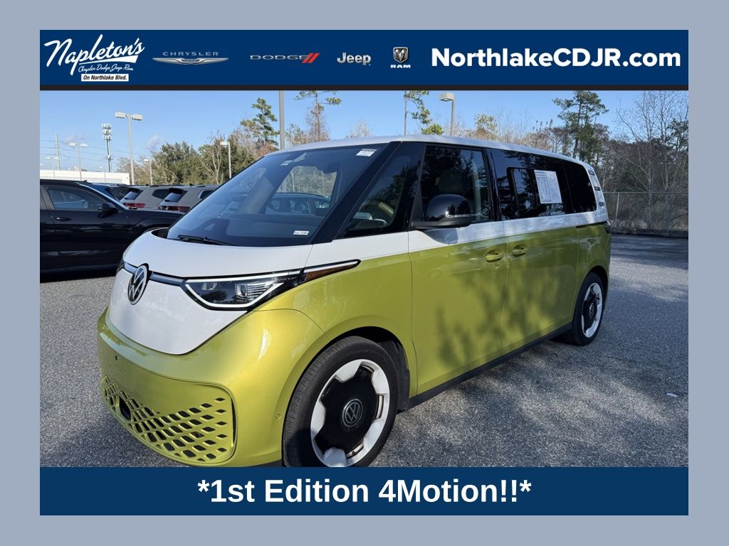 Yellow 2025 Volkswagen ID.Buzz 1st Edition 4Motion Minivan All-Wheel Drive Automatic