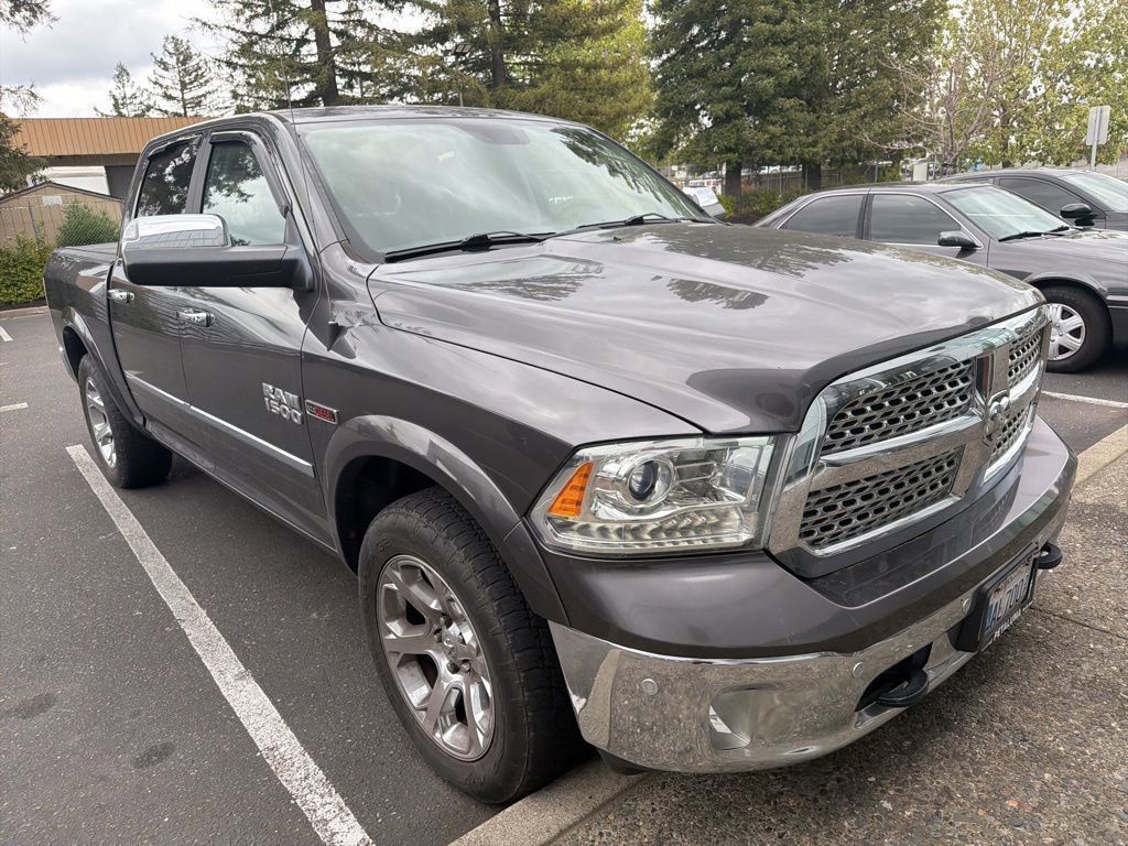 Crystal Metallic 2017 RAM 1500 Laramie Crew Cab 4WD Pickup Truck Four-Wheel Drive 8-Speed Automatic