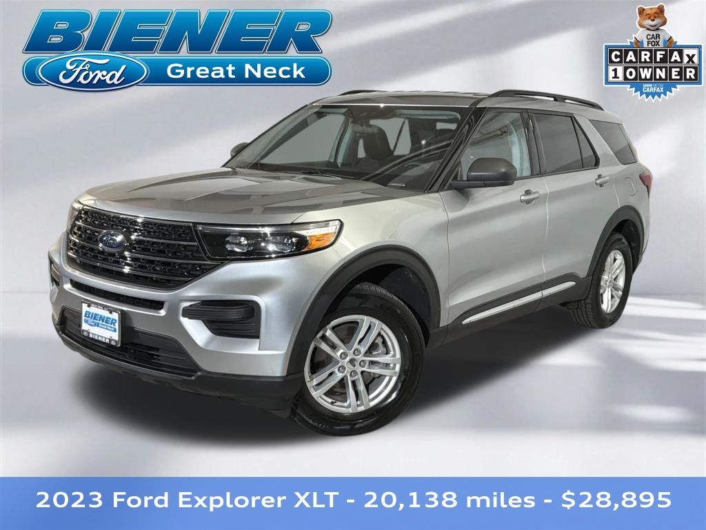 Iconic Silver Metallic 2023 Ford Explorer XLT AWD SUV / Crossover All-Wheel Drive Automatic