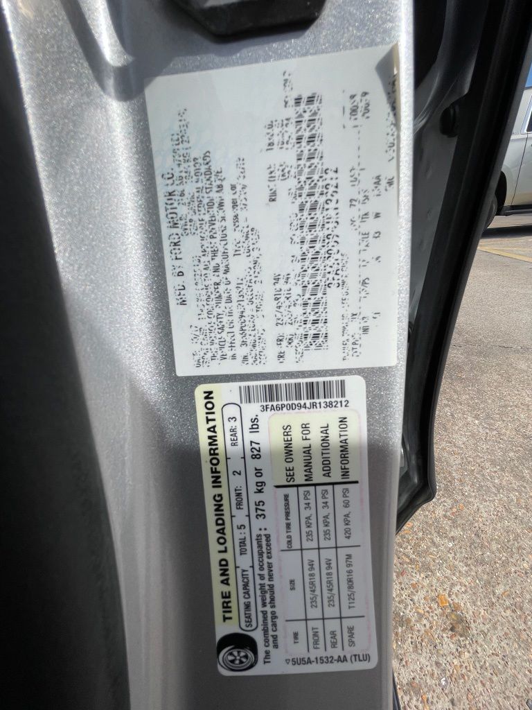 2018 Ford Fusion Titanium Silver at Emmons Autoplex