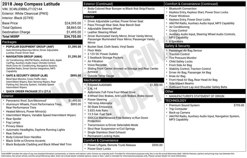 2018 Jeep Compass Latitude 4x4