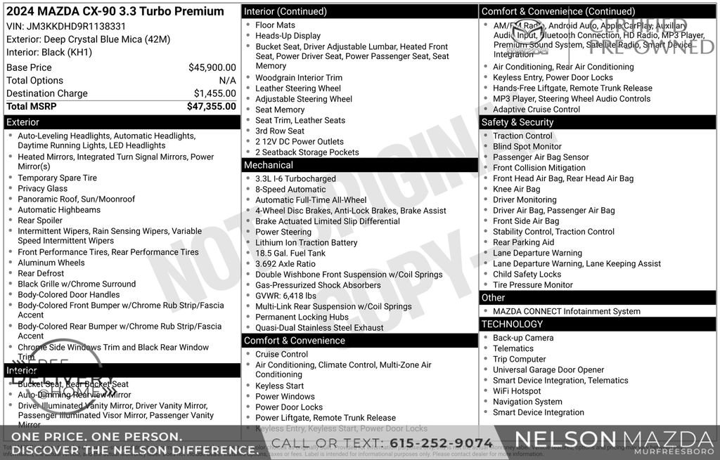 Certified Used 2024 Blue Mazda 3.3 Turbo Premium image 2