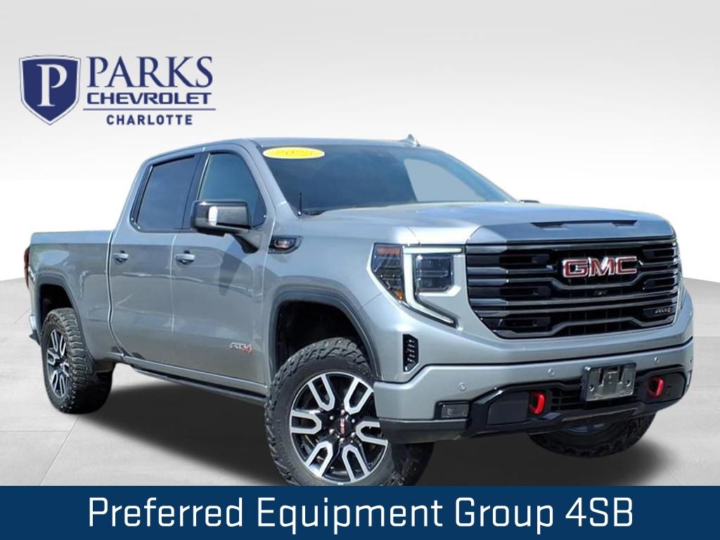 Sterling Metallic 2023 GMC Sierra 1500 AT4 Crew Cab 4WD Pickup Truck Four-Wheel Drive Automatic