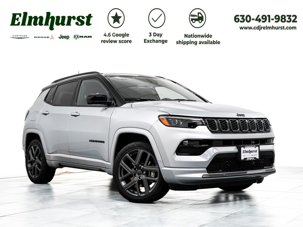 Silver 2025 Jeep Compass SUV / Crossover Four-Wheel Drive 8-Speed Automatic