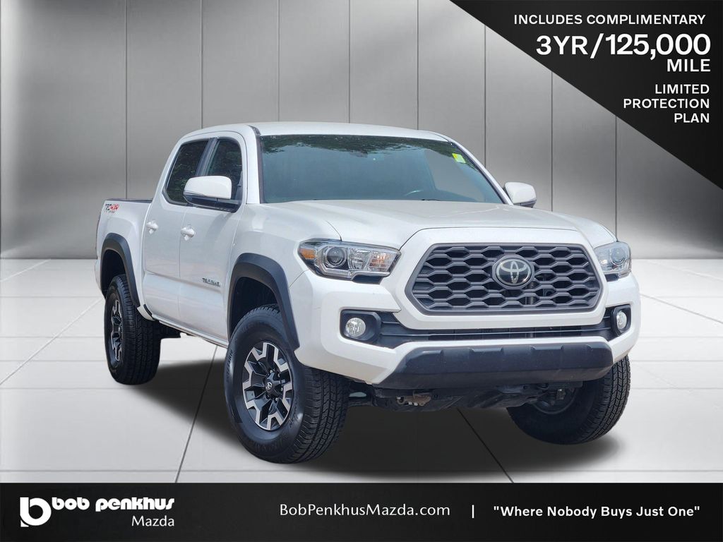 White 2022 Toyota Tacoma Pickup Truck Four-Wheel Drive 6-Speed Automatic