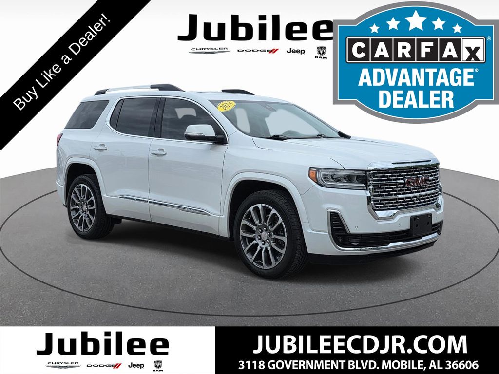White Frost Tricoat 2023 GMC Acadia SUV / Crossover Four-Wheel Drive 9-Speed Automatic