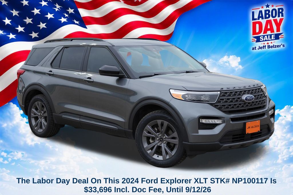 Carbonized Gray Metallic 2024 Ford Explorer SUV / Crossover All-Wheel Drive Automatic