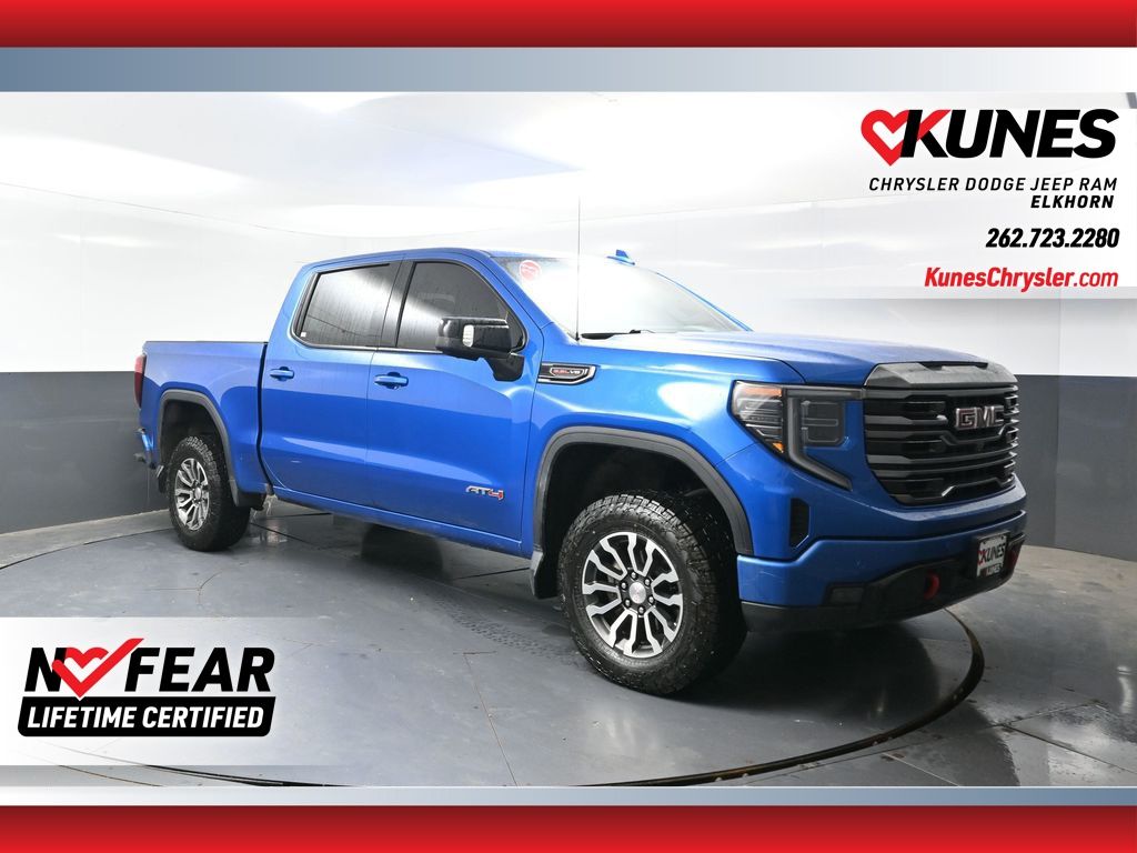 Blue 2023 GMC Sierra 1500 Pickup Truck Four-Wheel Drive Automatic