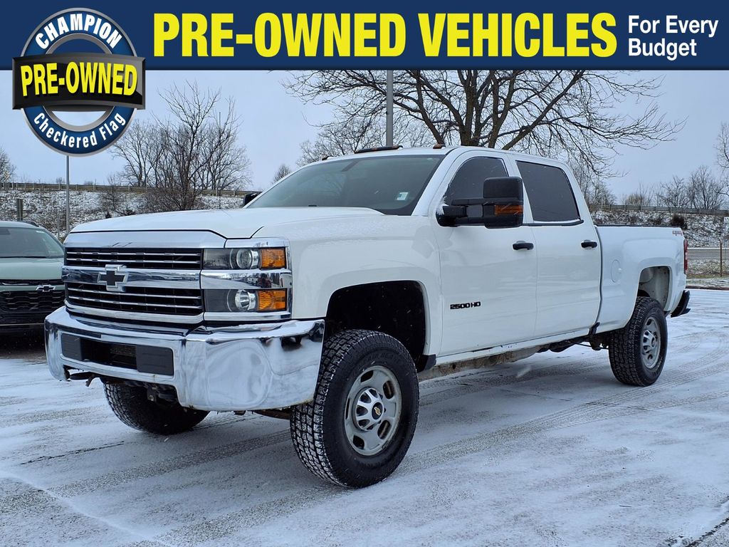 Summit White 2017 Chevrolet Silverado 2500HD Work Truck Crew Cab 4WD Pickup Truck Four-Wheel Drive 6-Speed Automatic Overdrive