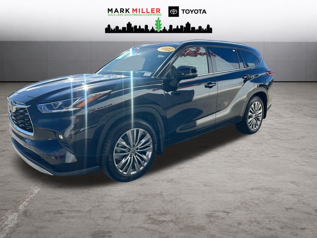 Midnight Black Metallic 2022 Toyota Highlander SUV / Crossover All-Wheel Drive Automatic